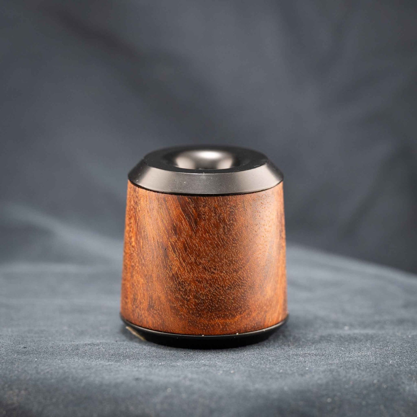 Clearance - Hand-Turned Wood Pen Stand with Metal Inserts - Single