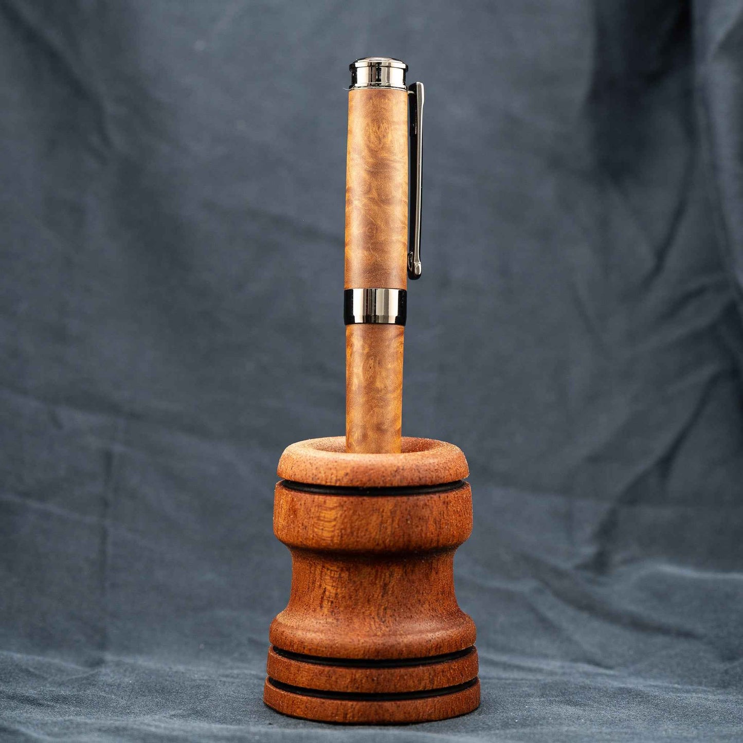 Hand-Turned Wood Pen Stand - Single