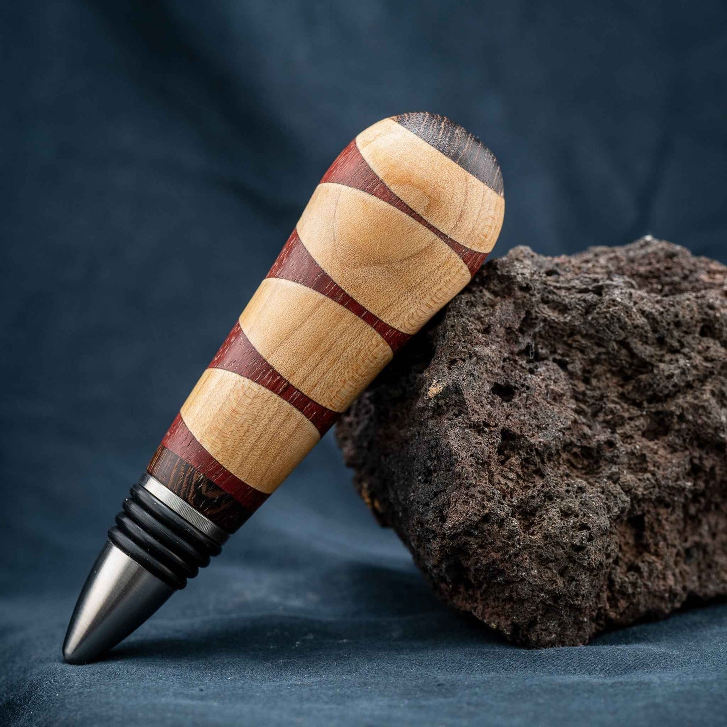 Padauk and Maple Wooden Bottle Stopper