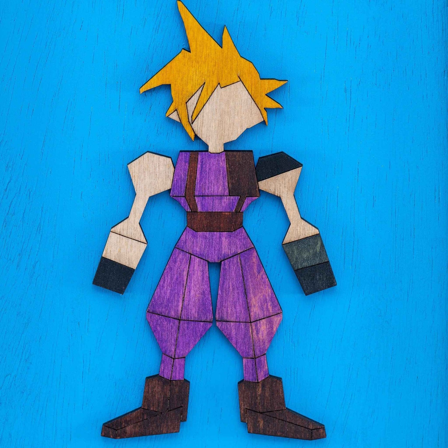Wooden Character Study - Cloud Strife