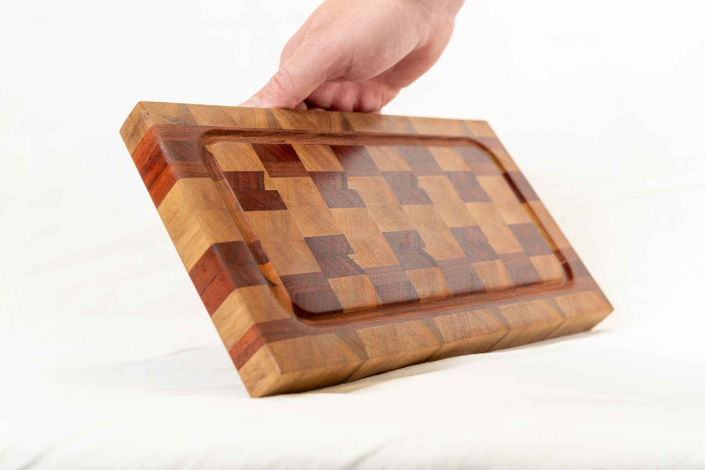 Walnut and Padauk End Grain Cutting Board