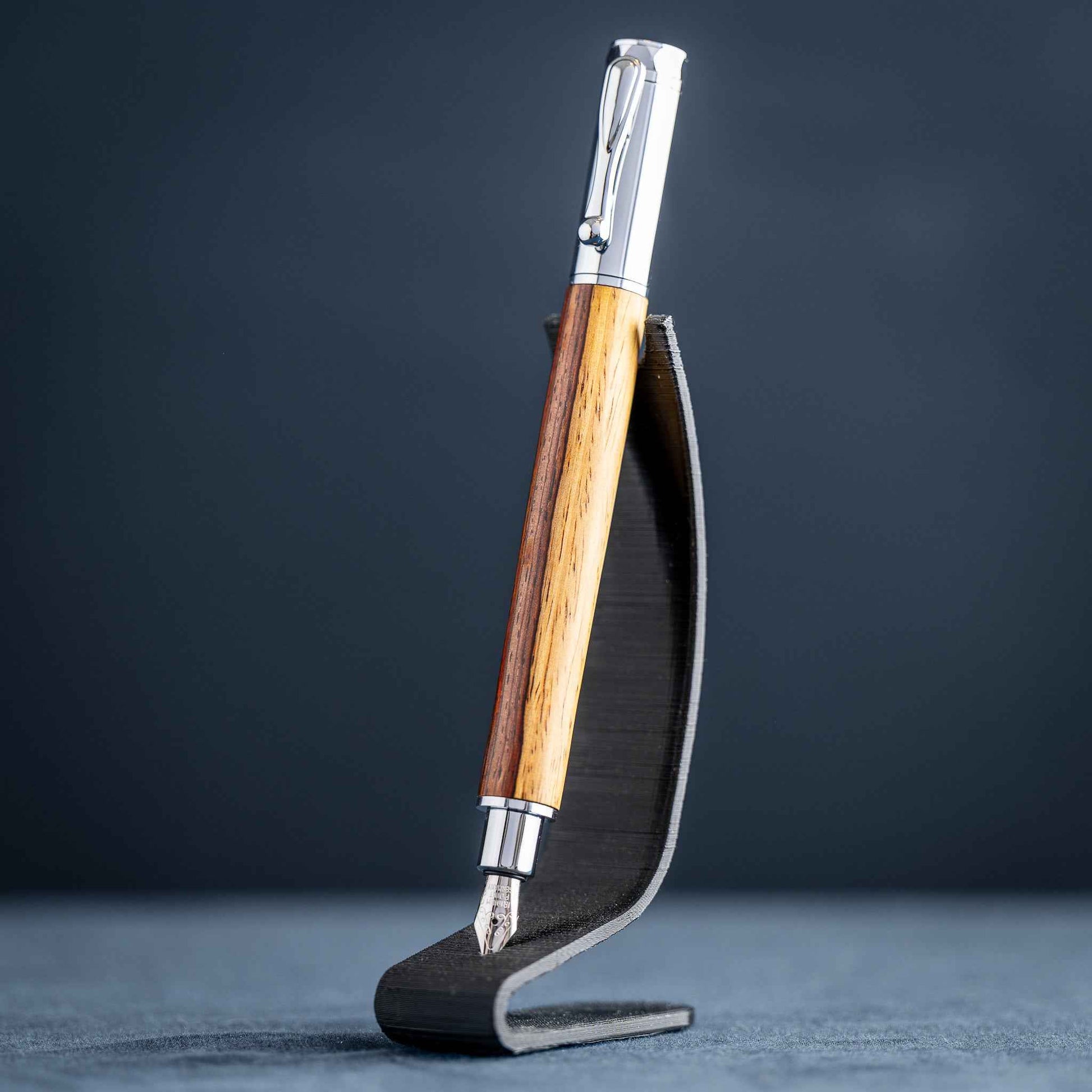 Cocobolo Wood Fountain Pen: Magnetic, Postable Cap
