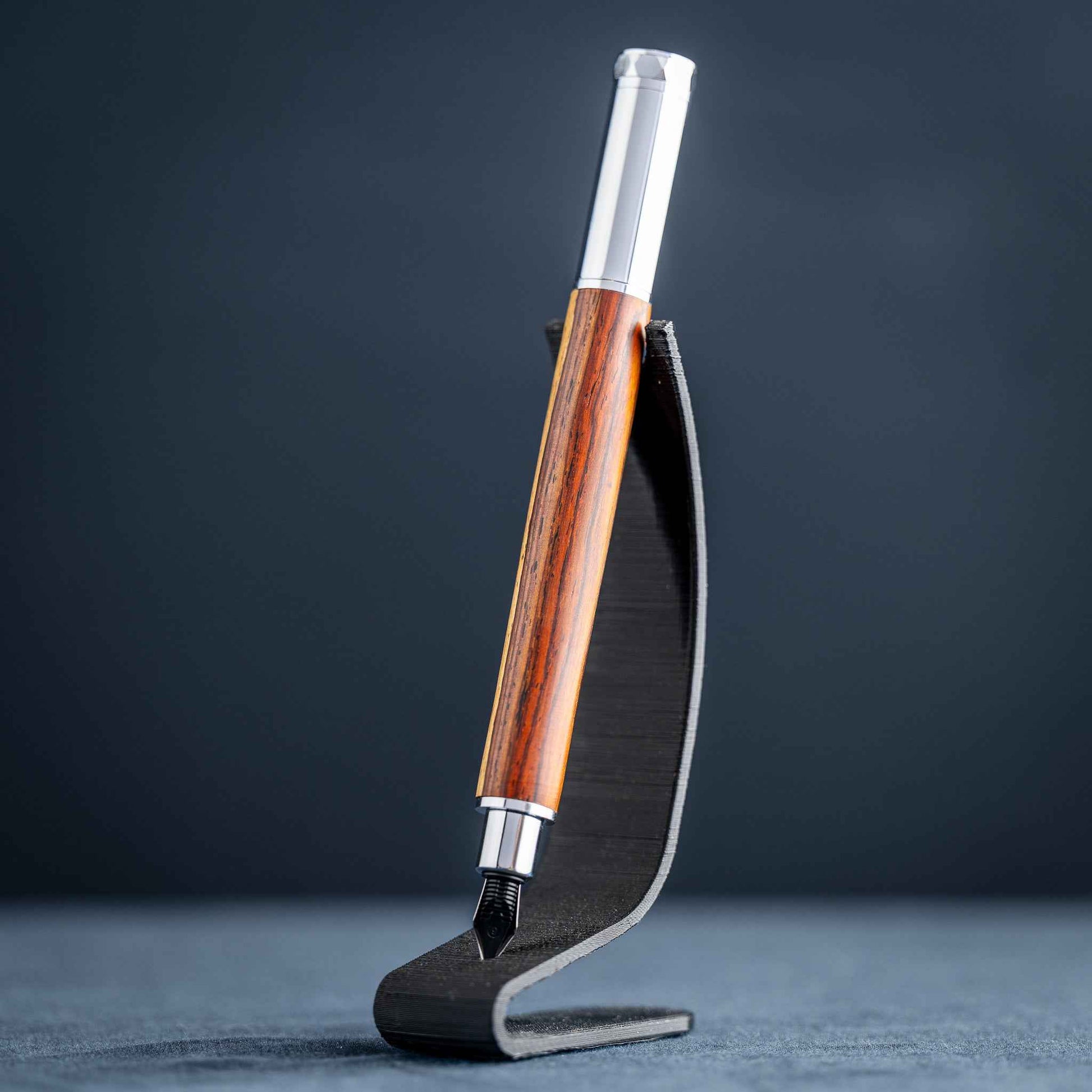 Cocobolo Wood Fountain Pen: Magnetic, Postable Cap