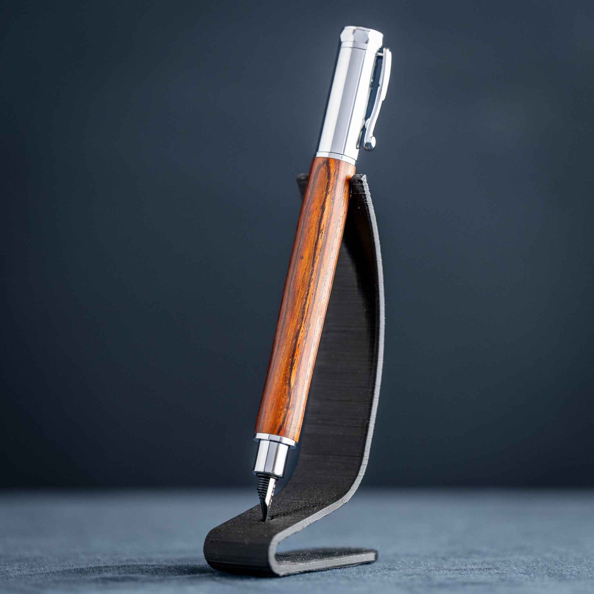 Cocobolo Wood Fountain Pen: Magnetic, Postable Cap
