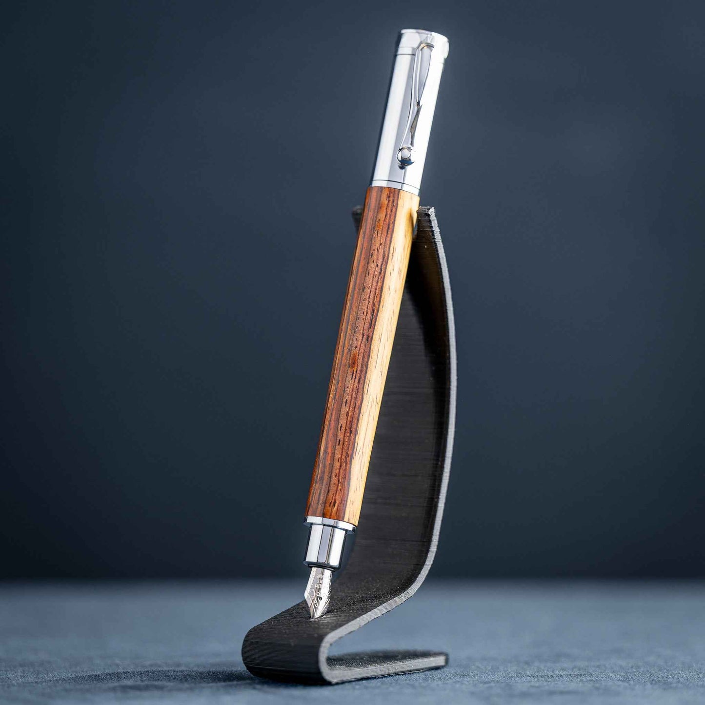 Cocobolo Wood Fountain Pen: Magnetic, Postable Cap