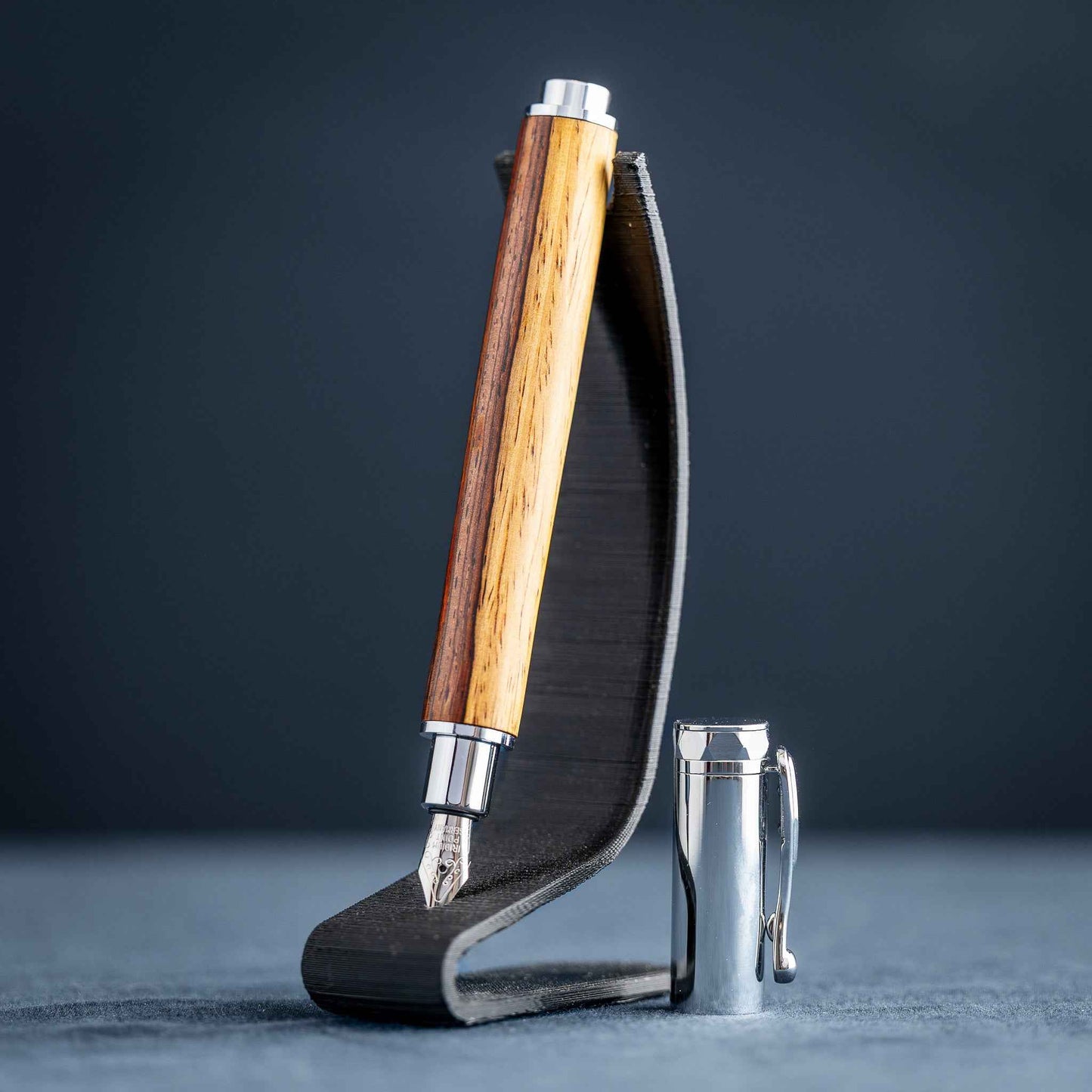 Cocobolo Wood Fountain Pen: Magnetic, Postable Cap