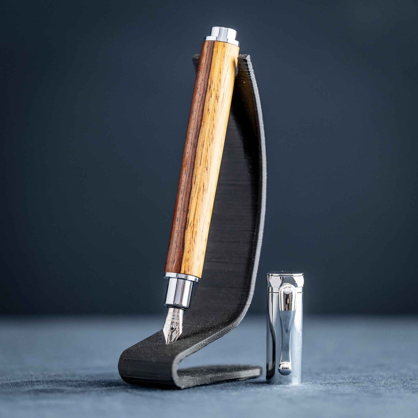 Cocobolo Wood Fountain Pen: Magnetic, Postable Cap