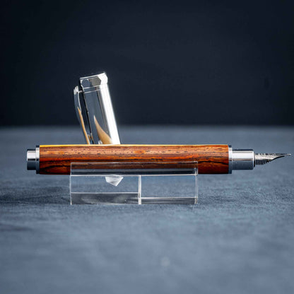 Cocobolo Wood Fountain Pen: Magnetic, Postable Cap