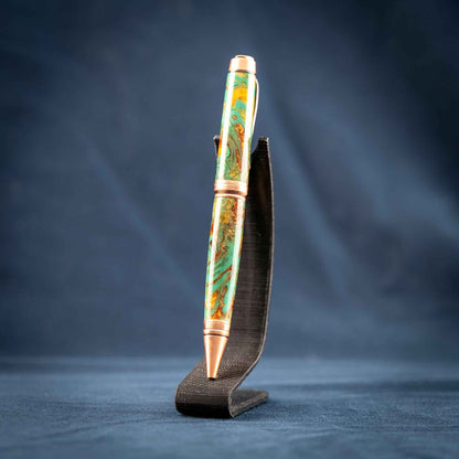 Green, Gold, and Copper Ballpoint Twist Pen: Into the Woods