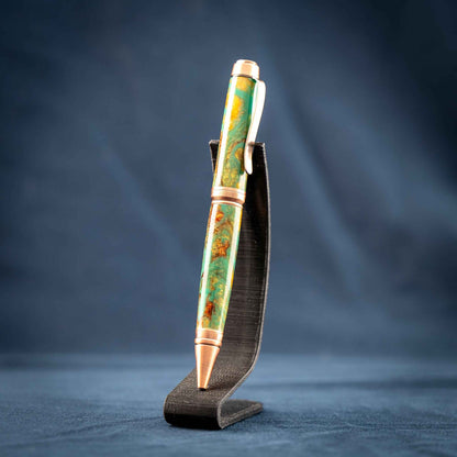 Green, Gold, and Copper Ballpoint Twist Pen: Into the Woods