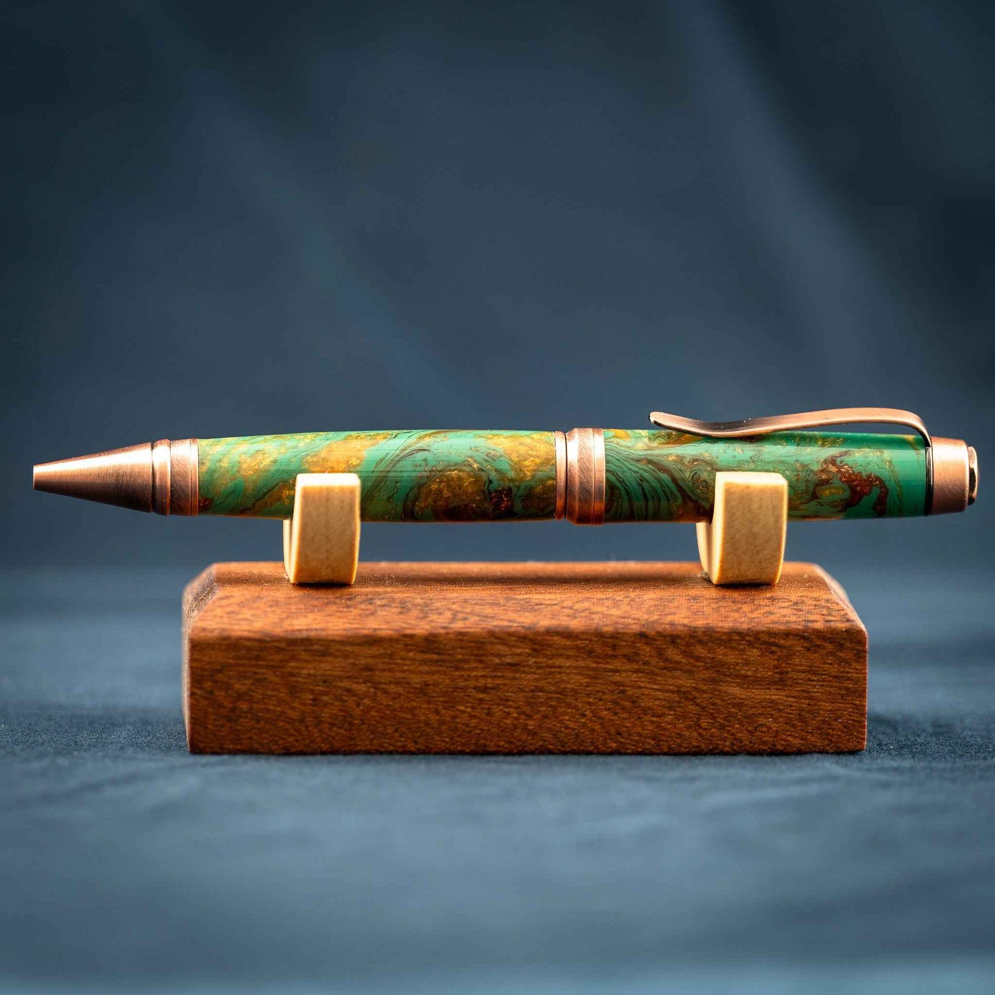 Green, Gold, and Copper Ballpoint Twist Pen: Into the Woods