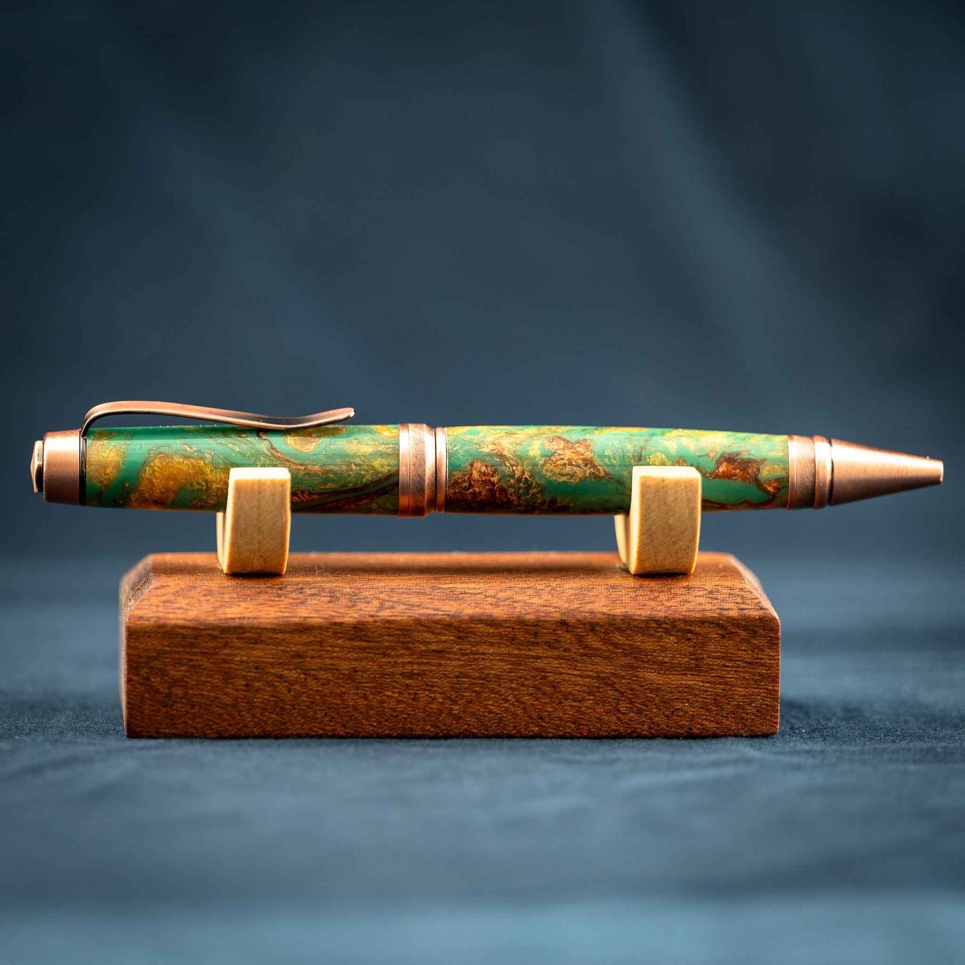 Green, Gold, and Copper Ballpoint Twist Pen: Into the Woods