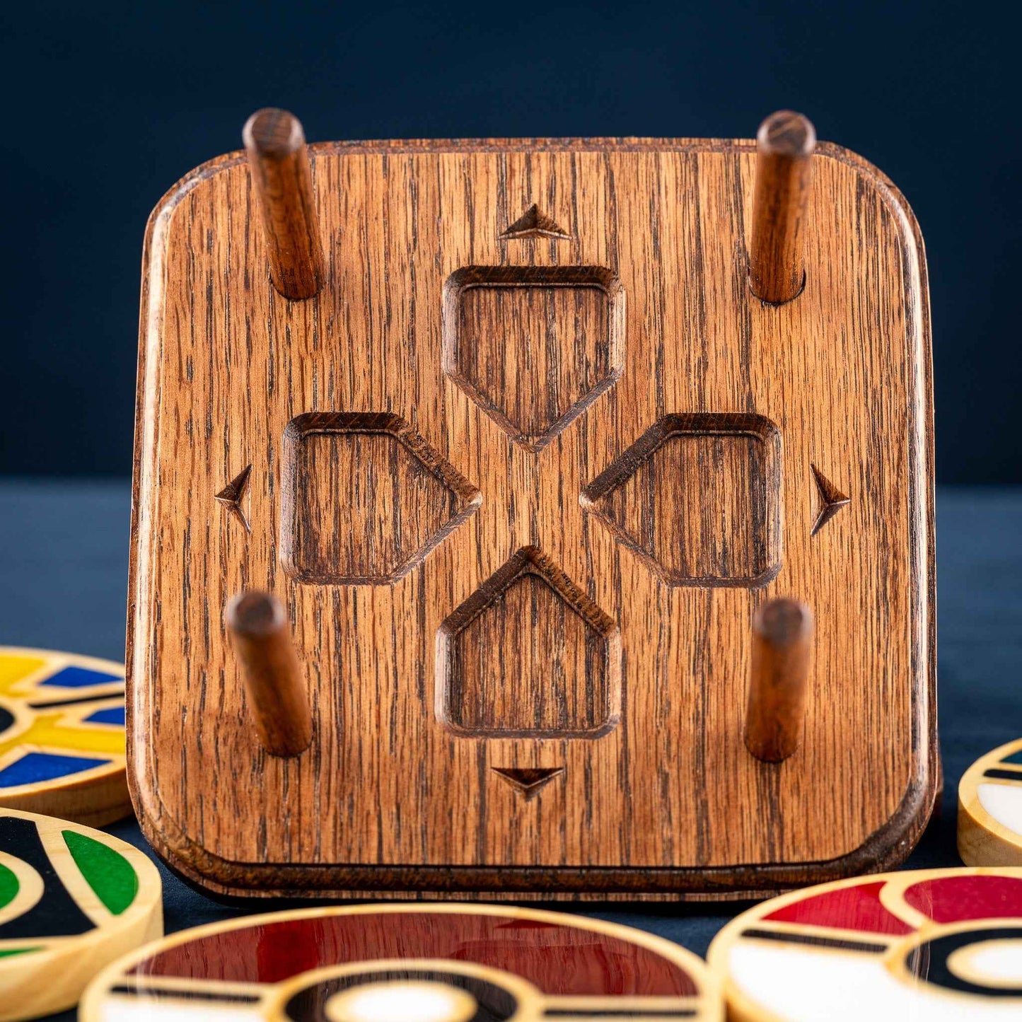 Handmade Carved Pokémon Pokéball Wood and Resin Coasters with Stand: Poké Ball, Dusk Ball, Quick Ball, Love Ball, and Net Ball