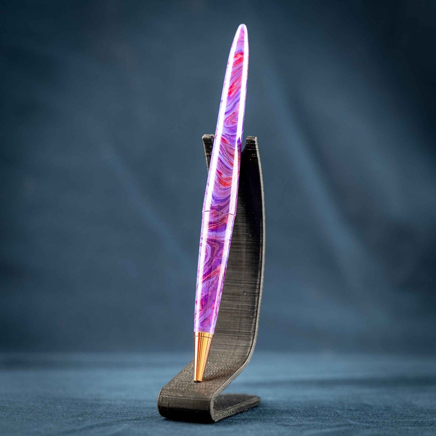 Purple, Copper, and Bronze Resin Desk Pen: Purple Haze