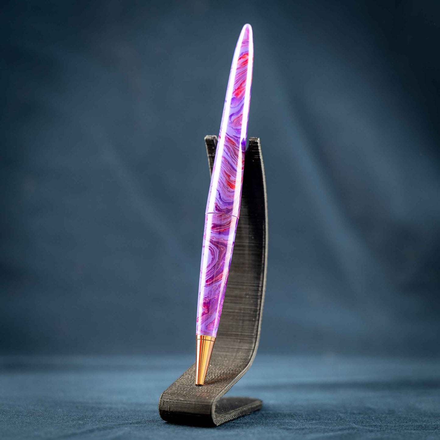 Purple, Copper, and Bronze Resin Desk Pen: Purple Haze