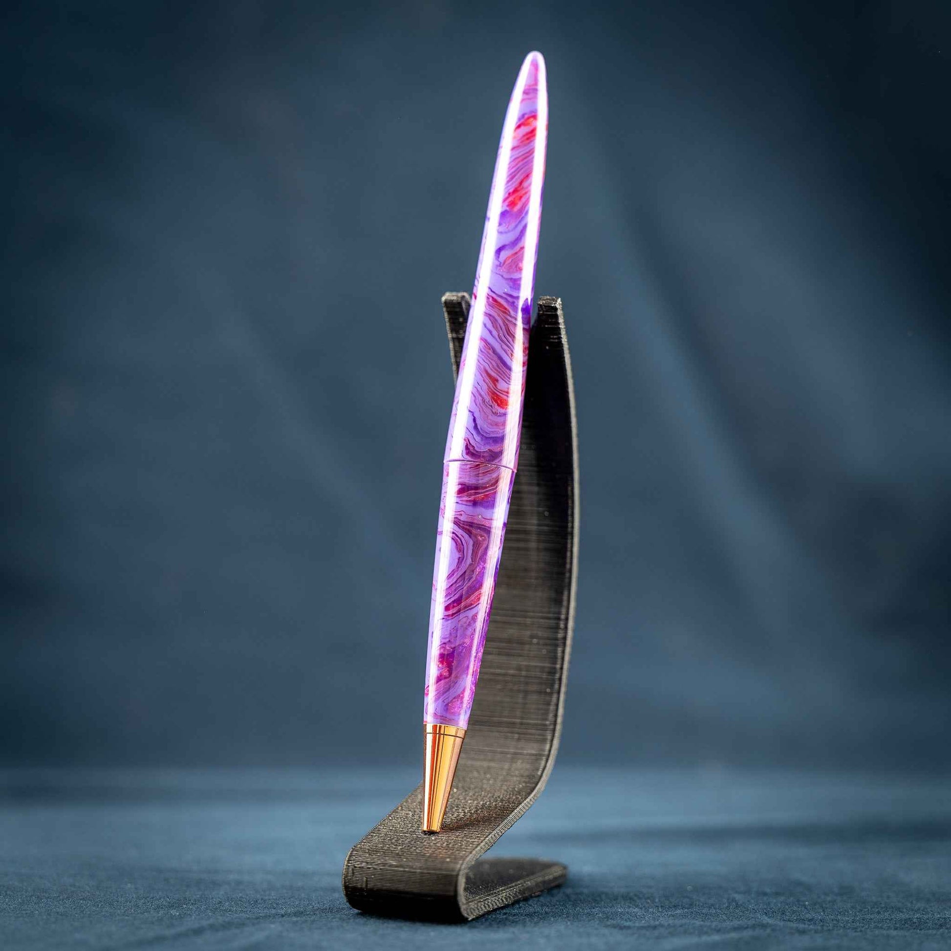 Purple, Copper, and Bronze Resin Desk Pen: Purple Haze