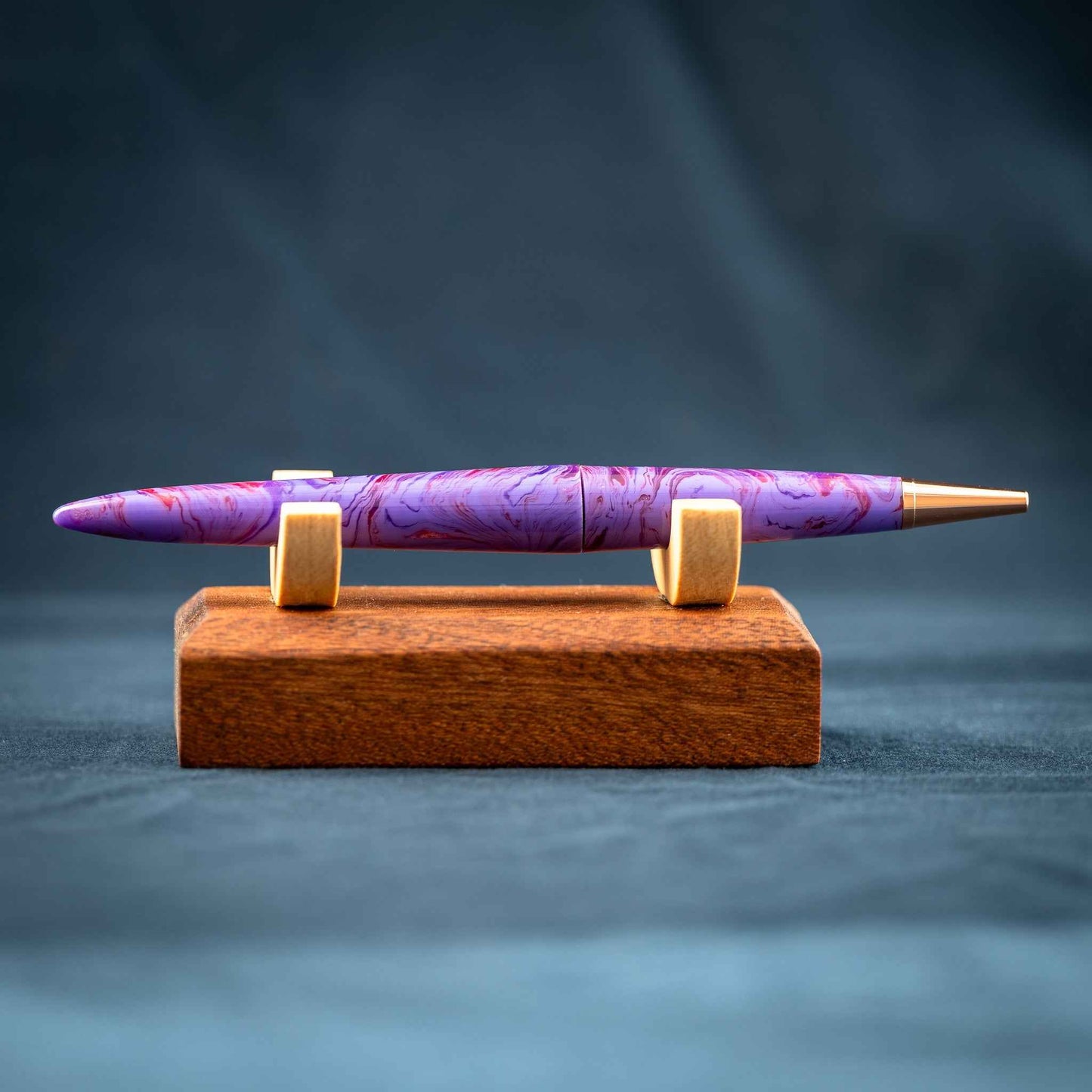 Purple, Copper, and Bronze Resin Desk Pen: Purple Haze