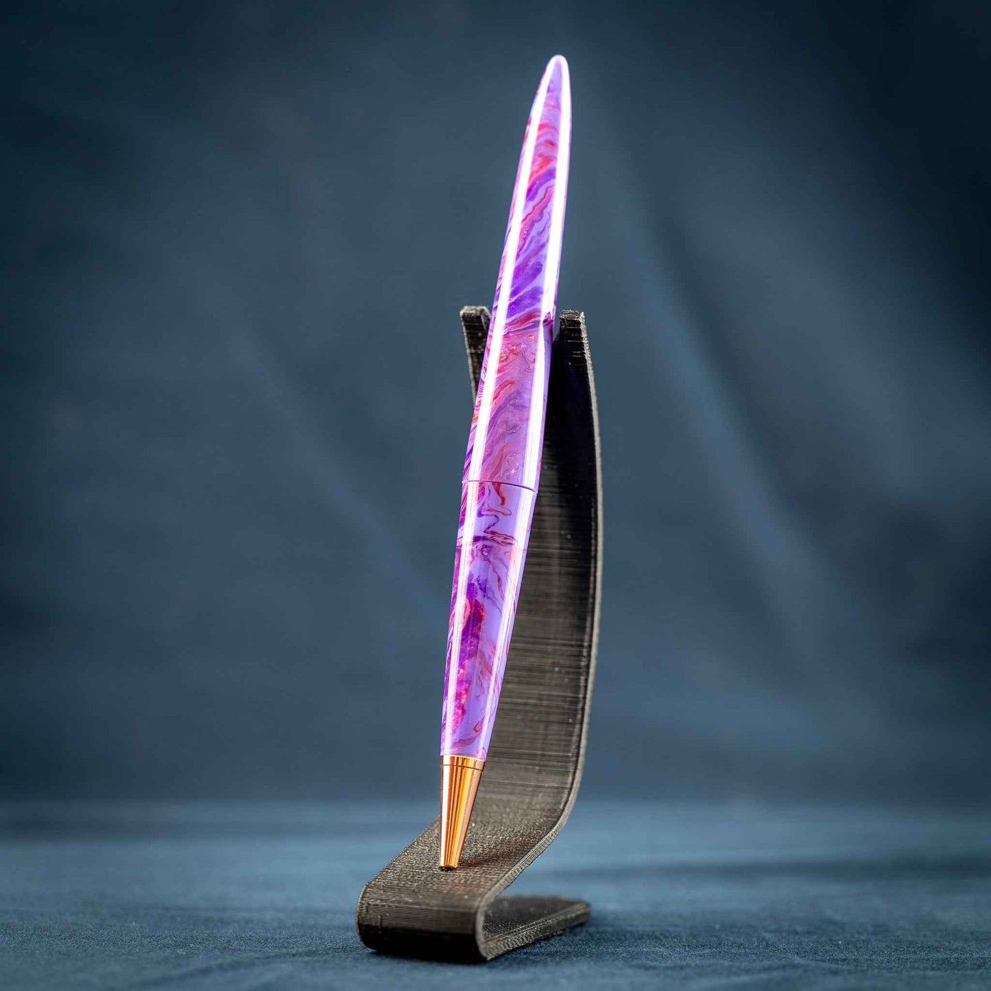 Purple, Copper, and Bronze Resin Desk Pen: Purple Haze
