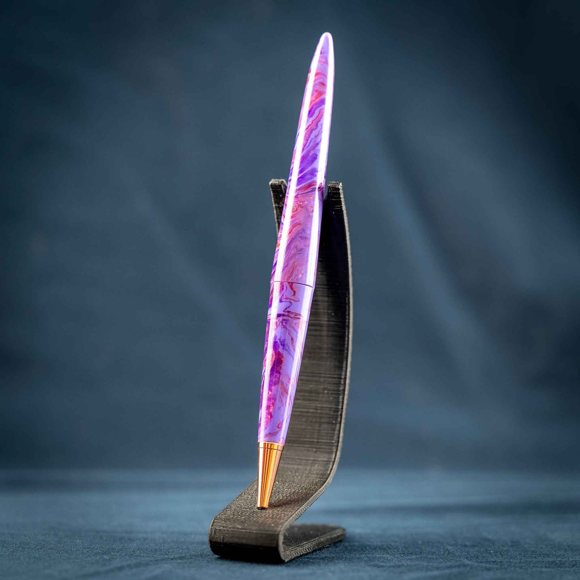Purple, Copper, and Bronze Resin Desk Pen: Purple Haze