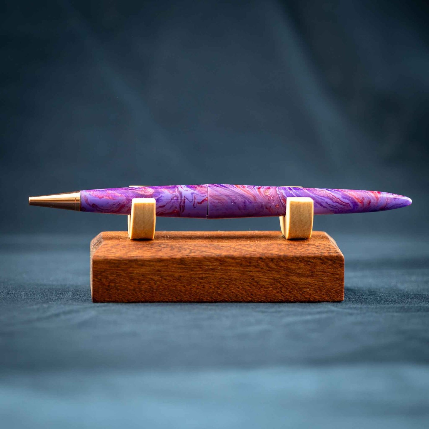 Purple, Copper, and Bronze Resin Desk Pen: Purple Haze