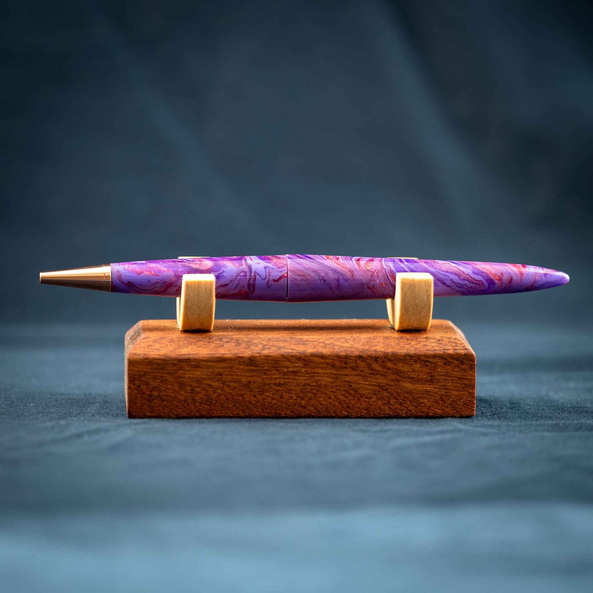 Purple, Copper, and Bronze Resin Desk Pen: Purple Haze