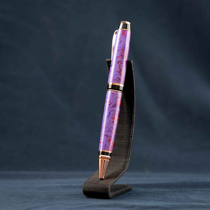 Purple, Copper, and Bronze Resin Twist Pen: Purple Cigar Haze