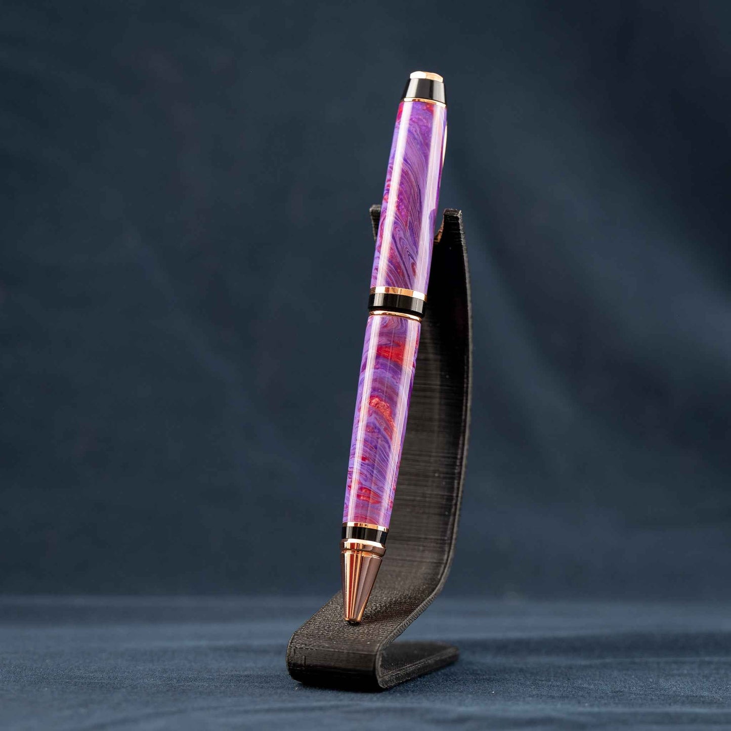 Purple, Copper, and Bronze Resin Twist Pen: Purple Cigar Haze