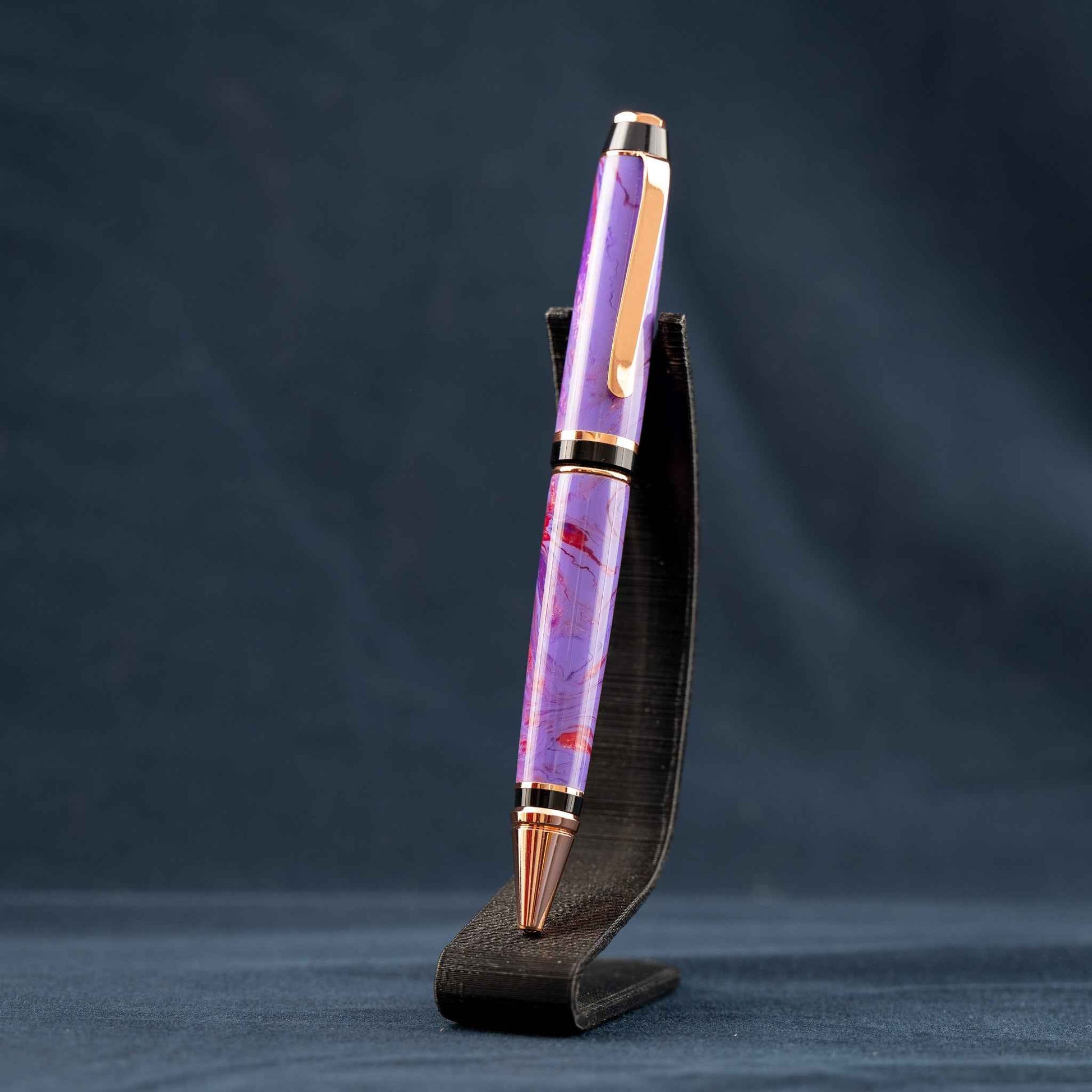 Purple, Copper, and Bronze Resin Twist Pen: Purple Cigar Haze