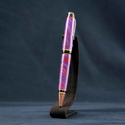 Purple, Copper, and Bronze Resin Twist Pen: Purple Cigar Haze
