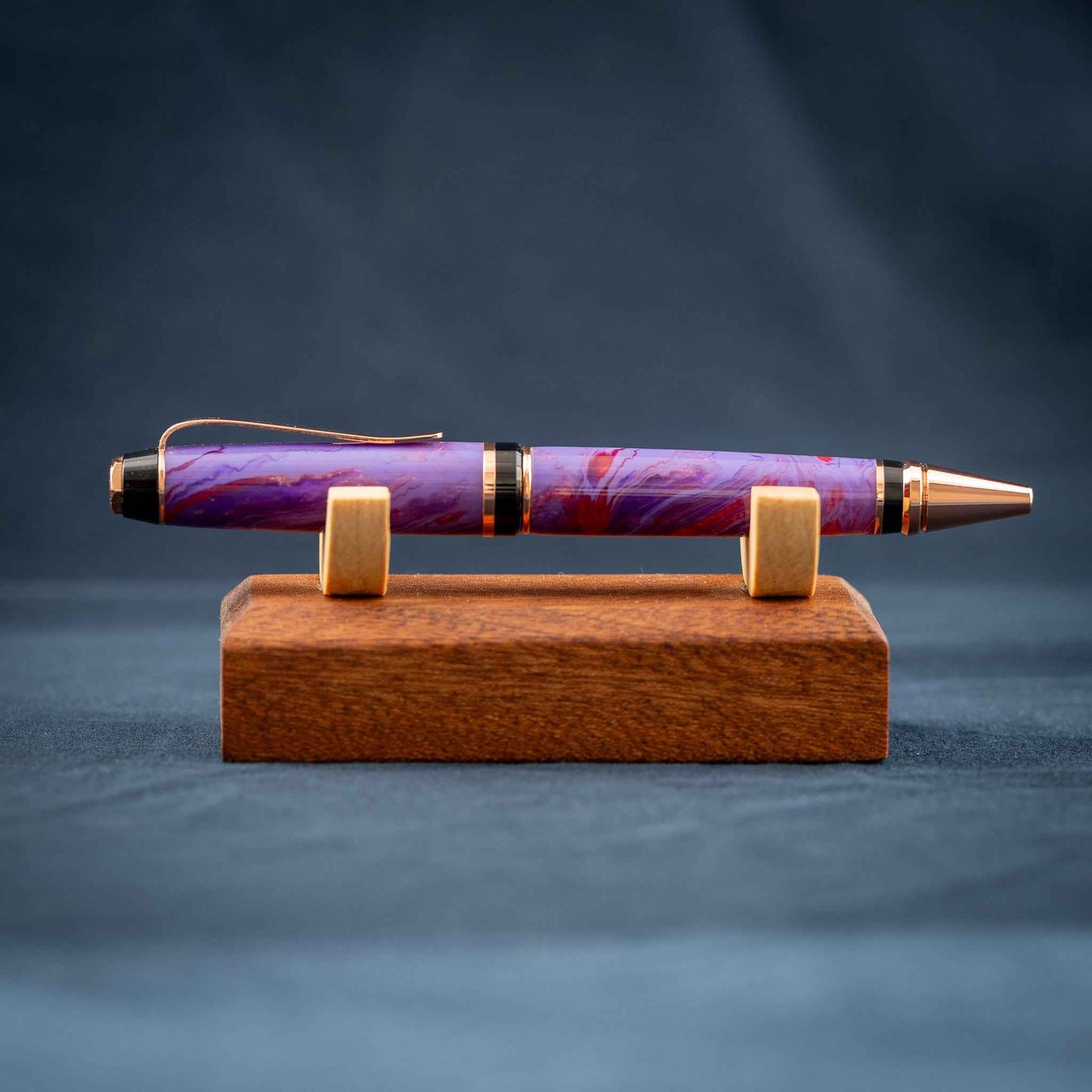 Purple, Copper, and Bronze Resin Twist Pen: Purple Cigar Haze