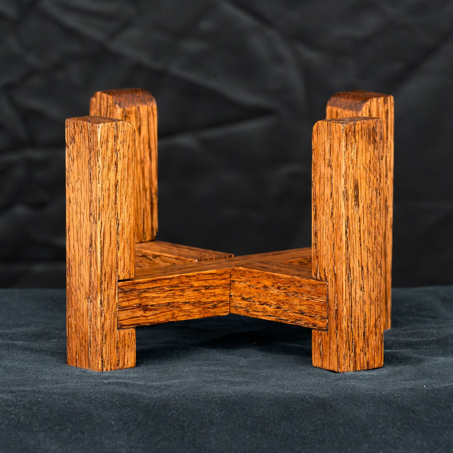 Handmade carved Red Oak wood coaster stand