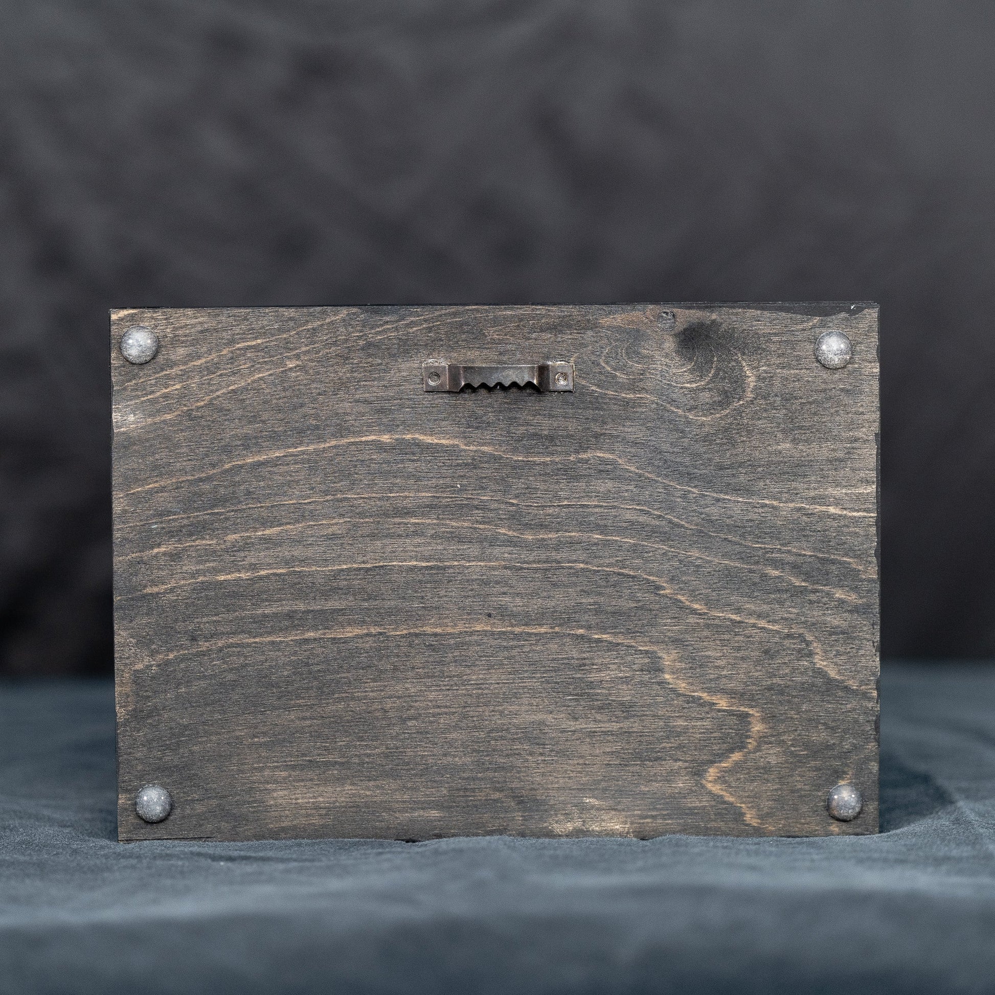Handmade birch wood shadow box featuring Samus and Mother Brain from Super Metroid