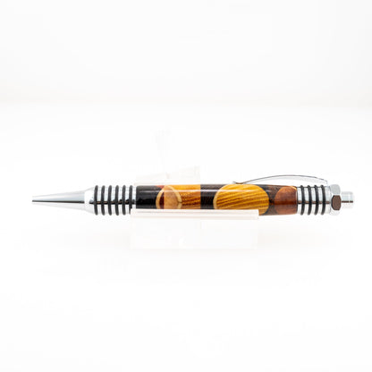 Handmade Osage orange, Wenge, Walnut, Redheart, Maple, Pine and Olivewood wood pen with chrome plating