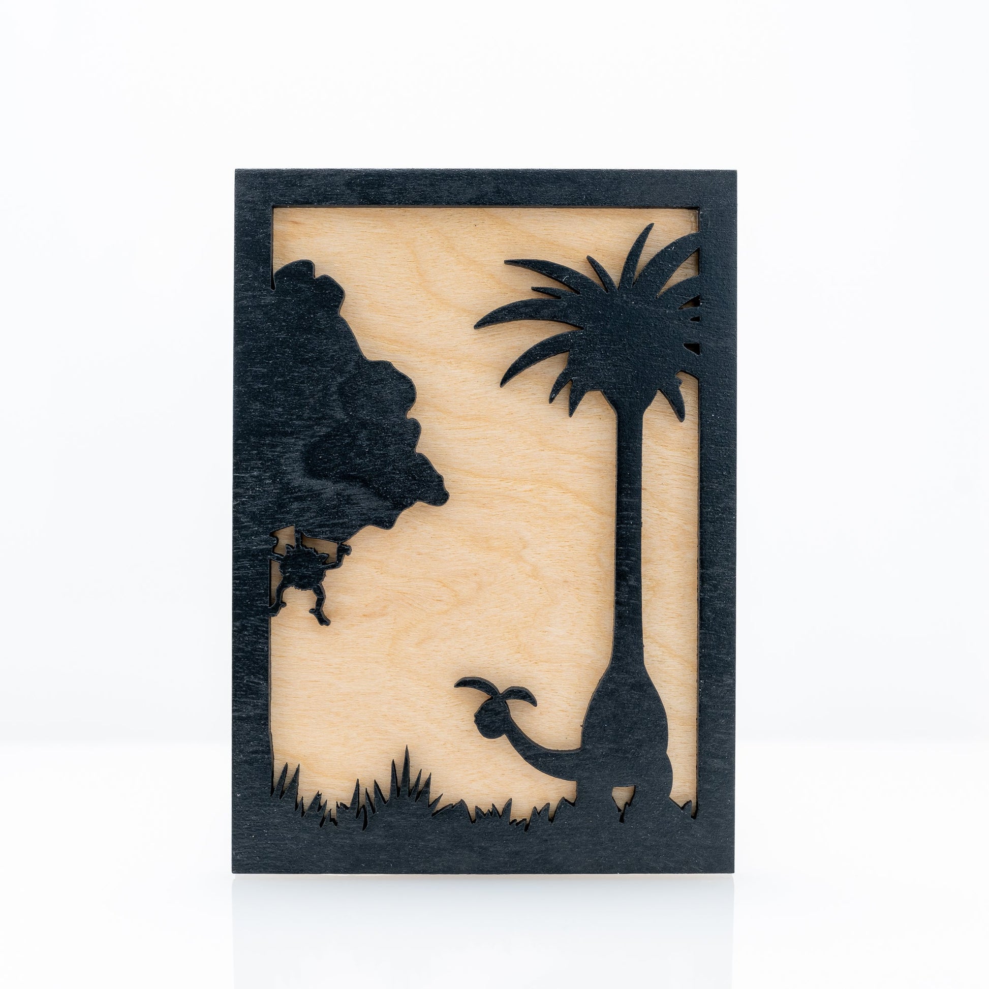 handmade wooden Pokémon shadow box panels depicting a plains scene