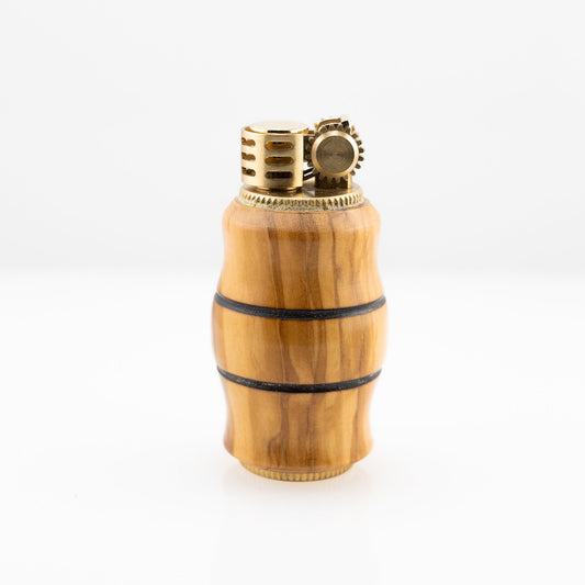 handmade brass and olivewood vintage style trench lighter
